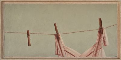 אורית אקטע הילדסהיים - ללא כותרת, 2022. ציור שמן היפר-ריאליסטי של אמנית ישראלית ידועה, זכתה בפרס 