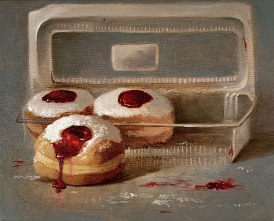 רוני יפה - ׳׳סופגניות בקופסא׳׳ 2022. שמן על בד 
25/20 ס׳׳מ 
חתום 
רוני יפה (1985), חיה ויוצרת 