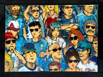 ליאור רון - ׳׳דקה 80׳׳ 2023 (אמבפה שחקן צרפת מבקיע גול ראשון) . פופ ארט של ליאור רון בנושא 