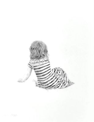 רעות דפנא - ׳׳ניצן בפסים׳׳ 2023. עפרונות ואבקת פחם על נייר 
23X30.5 ס"מ 
חתום 
לראשונה בקוקו - 