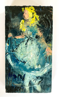 עידו מרקוס - ׳׳אליס׳׳ 2021. שמן על עץ ממוסגר 
23/13 ס׳׳מ 
חתום 
עידו מרקוס (1979) הוא אמן 