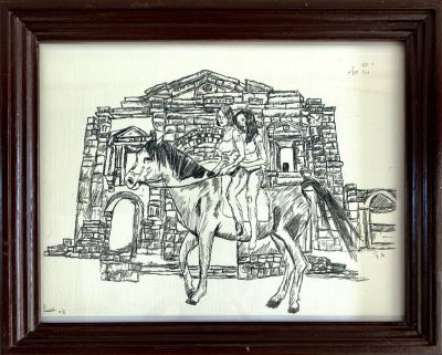 שחר סריג - ׳׳האוהבות (1)׳׳ 2016. ציור דיגיטלי שצוייר באייפד, הודפס פעם יחידה ונחתם על ידי האמן 