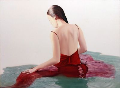 חן אגוזי - ללא כותרת, 2023. אקריליק על בד 
110/80 ס׳׳מ 
חתום 
הכירו את האמנית חן 