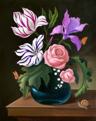 דניאל צוברי - ׳׳דומם עם פרחים 6׳׳ 2023. שמן על בד 
50/40 ס׳׳מ 
חתום 
תמיד משמח לנציג בפניכם עבודות 