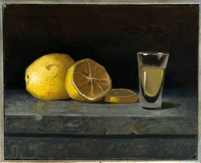 רוני יפה - ׳׳לימונצ׳לו׳׳ 2023. שמן על בד ממוסגר 
25/20 ס׳׳מ 
חתום 
רוני יפה (1985), חיה ויוצרת 