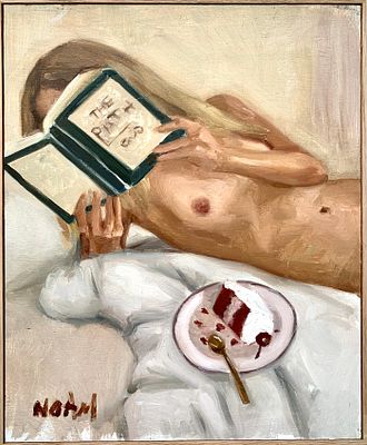 נועם קוביסי - "עצלנות ועוגה" 2025. מה שנתפס כעצלות מתגלה כבחירה מודעת לעצור, להתענג, להישען על 