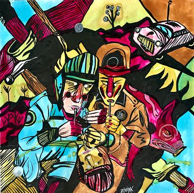 ZivInk - ׳׳הרגלי קריאה׳׳ 2025. הכול כאן מדבר על הישרדות יומיומית בתוך כאוס ויזואלי, על חיבור בין 