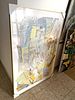 Naomi Shalev - Abstract 2, 2022. framed Collage of newspaper clippings 
26/24 cm (frame 34/34 cm) Image - 1