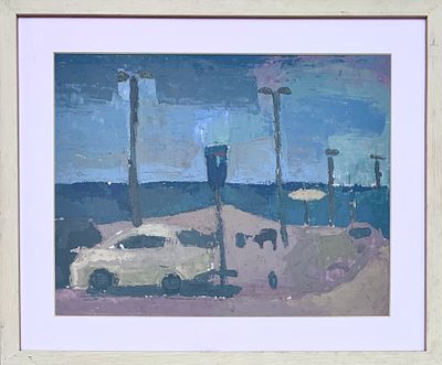 יהונתן בקר - ׳׳ללא מוצא׳׳ 2020. העבודה מציגה מרחב עירוני פתוח לכאורה, אך טעון בתחושת סגירות 