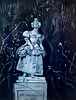 Diana Kogan - ''La Grista'' (Paris Square) 2017. Oil on paper framed 
33/25 cm (Antique frame 63/58 Image - 1