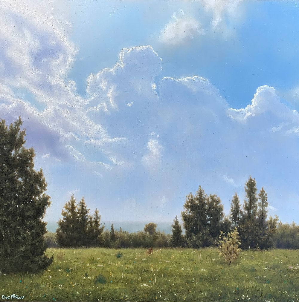 Erez Pliscov - 'The Journey Back' 2026. Oil on framed wood 
25/25 cm 
signed 
KooKoo is excited to 