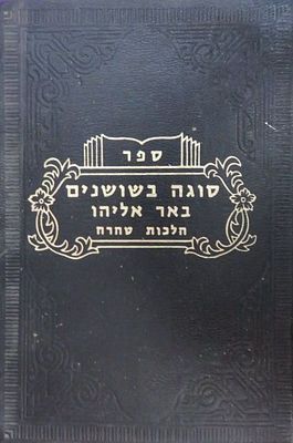 סוגה בשושנים באר אליהו הלכות טהרה
הרב אליהו שמואל וינד
