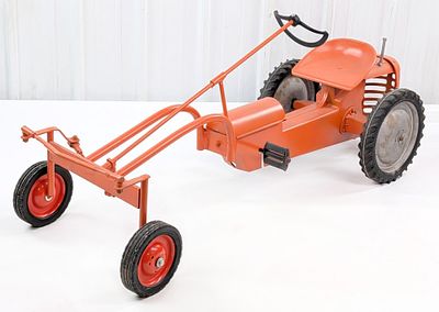 Custom Allis-Chalmers G Pedal Tractor. Custom Allis-Chalmers G pedal tractor. The rear wheels 