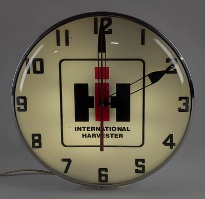 2003 International Harvester Pam Style Lighted Advertising Clock. Contemporary 2003 