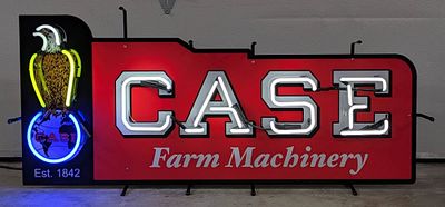 Custom Case Farm Machinery Neon Advertising Sign. Custom Case Farm Machinery neon advertising 