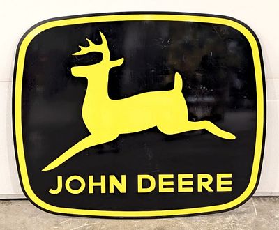 Custom John Deere Industrial Sign. Custom reproduction John Deere industrial sign. The sign is 