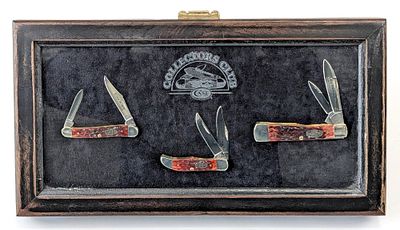 Ltd 2020 Case XX Collector's Club Members Knife Display. Knives are numbered 257. Includes a 