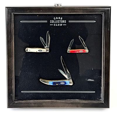 Ltd 2022 Case XX Collector's Club Members Knife Display. Knives are numbered 257. Includes a 