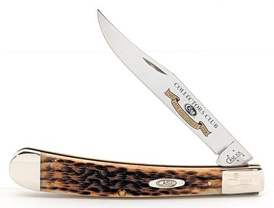 2006 Case XX Collector's Club 25th Anni Burnt Amber Bone Large Trapper 6151. Knife is numbered 
