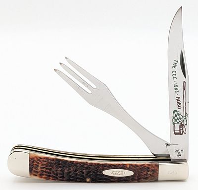 Ltd 1983 Case XX Collector's Club Jigged Bone Large Hobo Trapper 6251FK. Knife is numbered 2545 