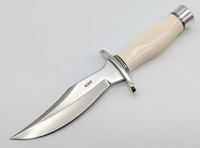 Don Hendrick Exotic Bone Randall Model 12 Mini Bear Bowie Style Knife. Don Hendrick has worked 