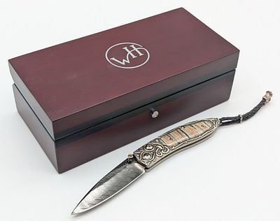 2010 William Henry 1 of 50 Model B05 Indigenous Folding Knife w/ Box & Case. This is a gorgeous 