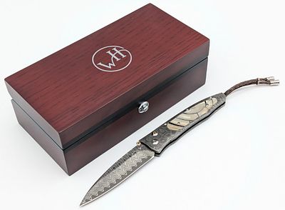 2013 William Henry 1 of 100 Model B30 Primal Folding Knife w/ Box & Case. This is a gorgeous 