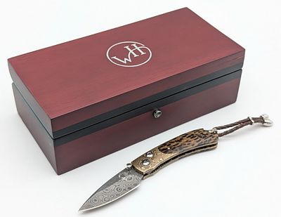 2012 William Henry 1 of 50 Model B09 Palm Desert Folding Knife w/ Box & Case. This is a gorgeous 