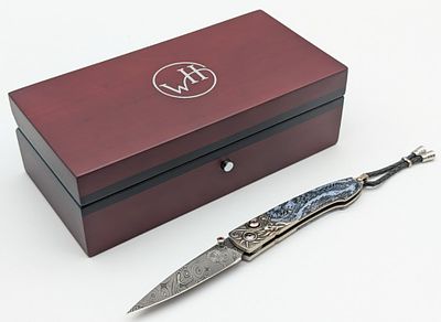 2012 William Henry 1 of 50 Model B10 Corsica Folding Knife w/ Box & Case. This is a gorgeous 