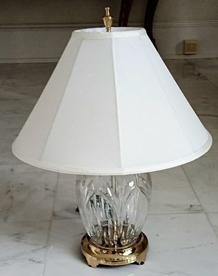 Waterford Fine Hand-Cut Lead Crystal Table Lamp in Ballylee Pattern Retails for $800. This exact 