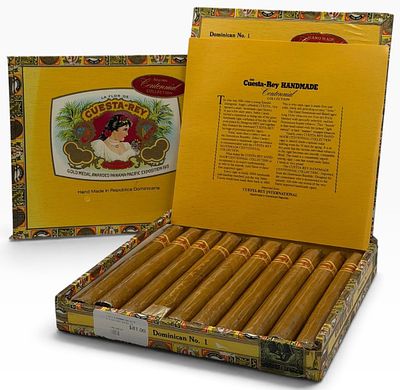 Box of 10 Cuesta-Rey Centennial Dominican No. 1 Cigars & Box of 10 Dominican No. 2 Maduro Cigars. 