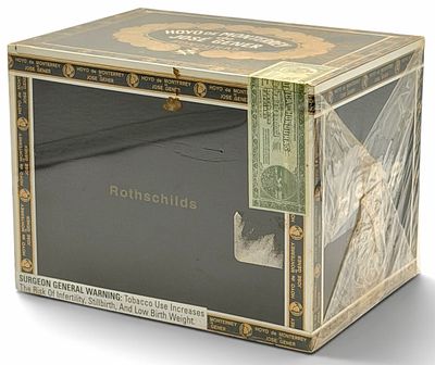 Box of 50 Hoyo De Monterey Rothschilds Maduro Cigars, Sealed. This box appears to be sealed. 