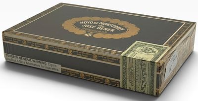Box of 25 Hoyo De Monterrey de Jose Gener Corona Maduro Cigars, Sealed. The box appears to be 
