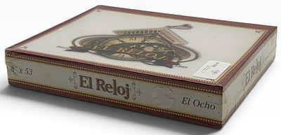 Box of 25 El Reloj Ocho Cigars In Box, Sealed. This box of cigars is still completely sealed in 