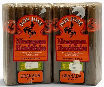 (2) Pack of 20 Don Jose Nicaraguan Handmade Granada Cigars, Unopened. This includes a total of 