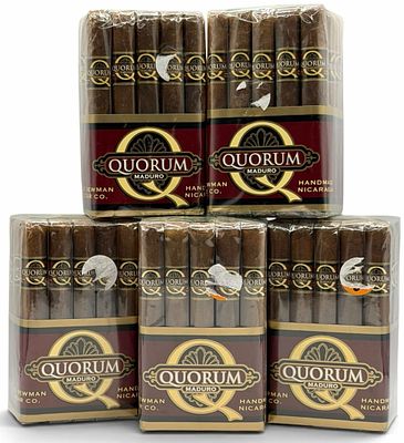 ?(5) Packs of 20 J.C. Newman Cigar Co. Quorum Maduro Corona Cigars, Unopened. (5) Packs of 20 