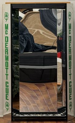 Vintage McDermott Cue Merchandiser Display Case With Key. This display case features wood 