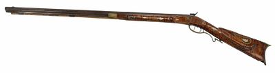 Sheldon Phelps & Co. Premium Folk-Art American Percussion Long Rifle. Sheldon Phelps &amp; Co. 