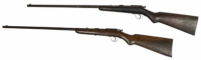 Pair of Flobert .6mm Single Shot Bolt Action Rifles.? The pair of Flobert .6mm single shot 
