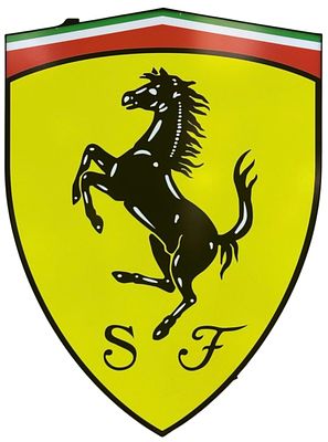 4ft Custom Ferrari Scuderia Shield Lighted Sign. This nice lighted sign is features a plastic 