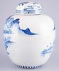 Blau-weiss Deckelvase, China Qing Kangxi Periode, Porzellan, China Qing Periode Kangxi Zeit Image - 2