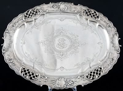 800 Silver Large Ceremonial Tray, Vienna around 1900,. 800 silver large ceremonial tray, Vienna 
