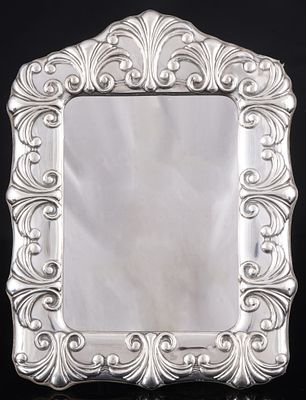 925 Silver Large Art Nouveau Table Mirror,. 925 silver large Art Nouveau table mirror, 925 