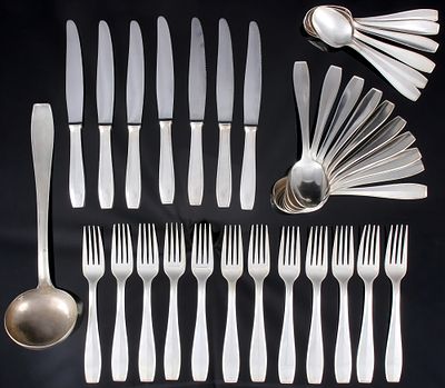 Christofle Atlas 36-piece Cutlery - silver-plated,. 36-piece cutlery, silver-plated, France 