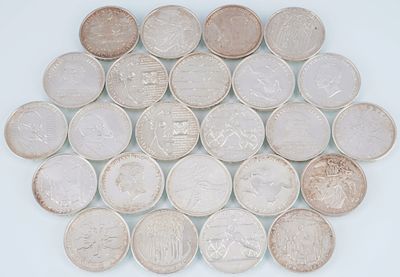 20 EUR 925 Silver Coins - 24 x 20 EUR Silver Coins,. 20 EUR 925 Silver Coins - 24 x 20 EUR 