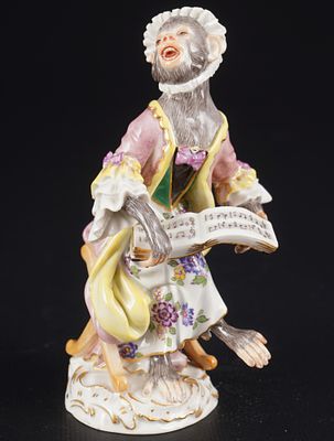 Meissen Monkey Orchestra Singer 1st Choice - J.J. KAENDLER,. Meissen Monkey Orchestra singer 1st 