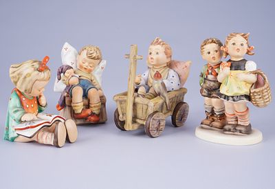 Hummel / Goebel 4 Children - Figures - including What do I care so much about money,. Porcelain 