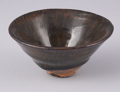 Jian bowl with rabbit fur glaze, China Song Dynasty,. Porcelain, China Song Dynasty (960–1279) 