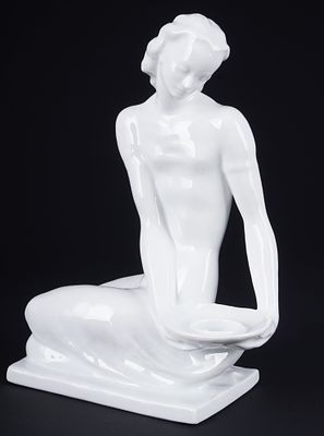 Rosenthal Sybill with fire bowl - Daniel HAUENSTEIN,. porcelain, green company mark, design by 