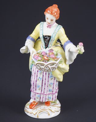 Meissen Cris de Paris florist 1st choice - J.J. KAENDLER / Peter REINICKE,. porcelain, blue 